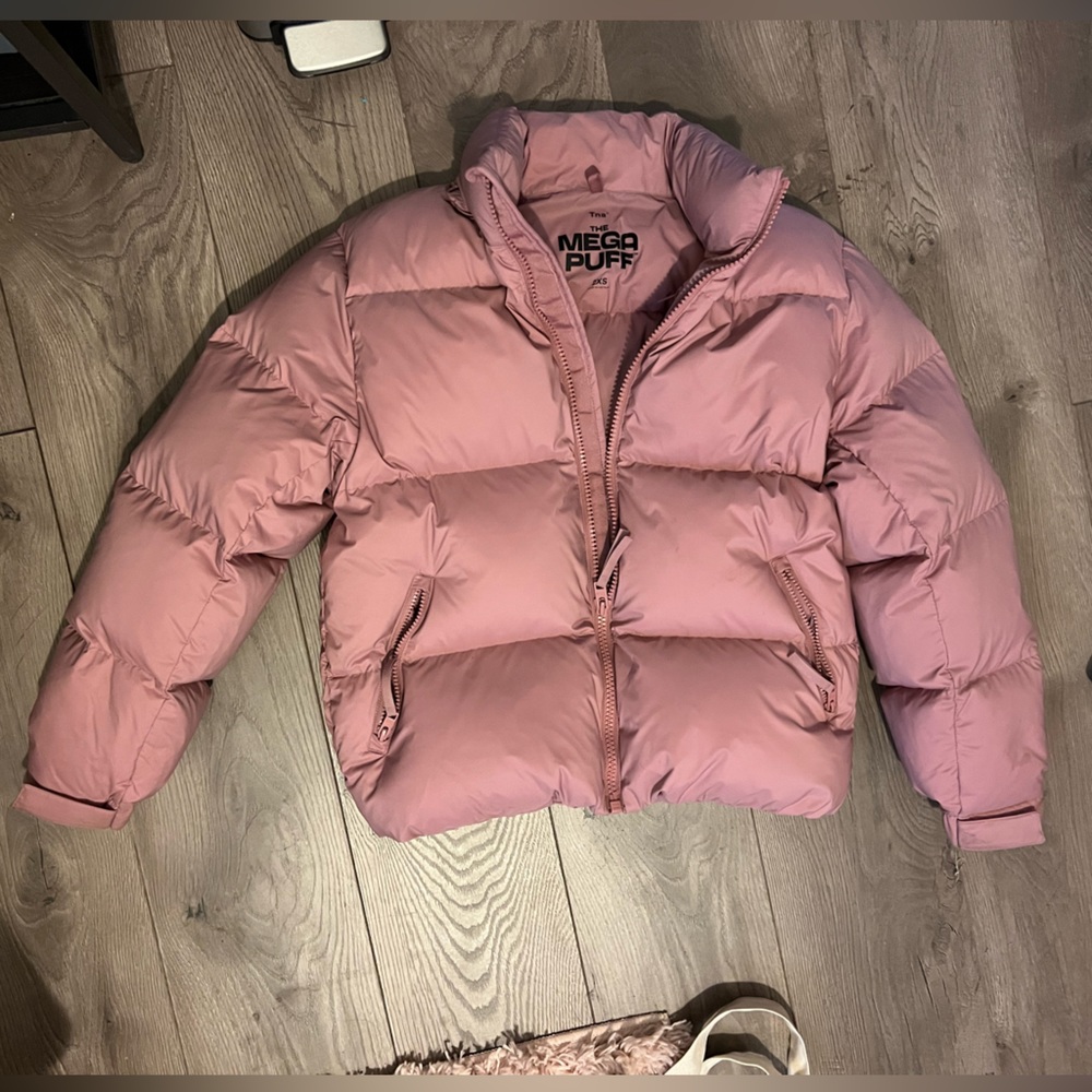 Aritzia TNA Mega Puff Puffer Jacket Pink 2XS